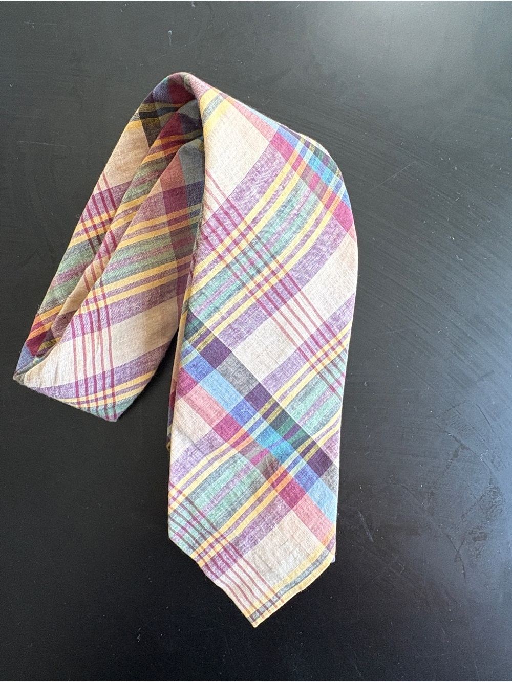 Vintage Madras Tie Cape Cod Hathaway cotton